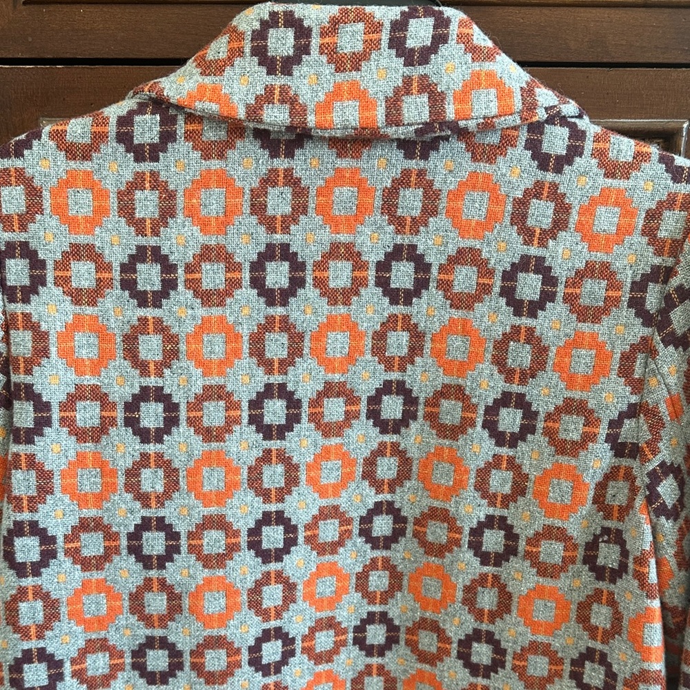 Colorful Geometric Patterned Vintage Coat - Picture 7 of 9